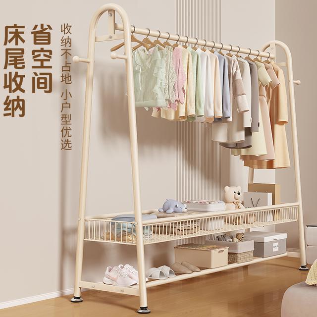 落地家用宿舍衣帽架挂衣架床尾置物房间晾衣架简约阳台简易衣架子
