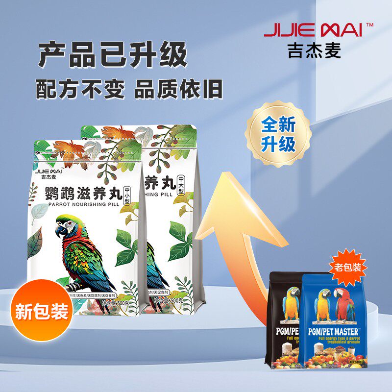 吉杰麦鹦鹉滋养丸虎皮牡丹小太阳和尚玄凤灰机金太阳吸蜜凯克鸟粮 - 实物图