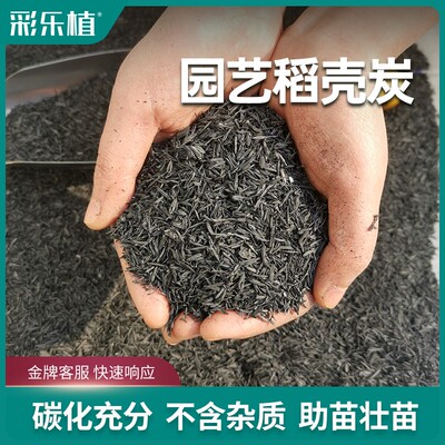 彩乐植稻壳炭熏碳谷壳碳草木灰补钾改良土壤有机通用园艺