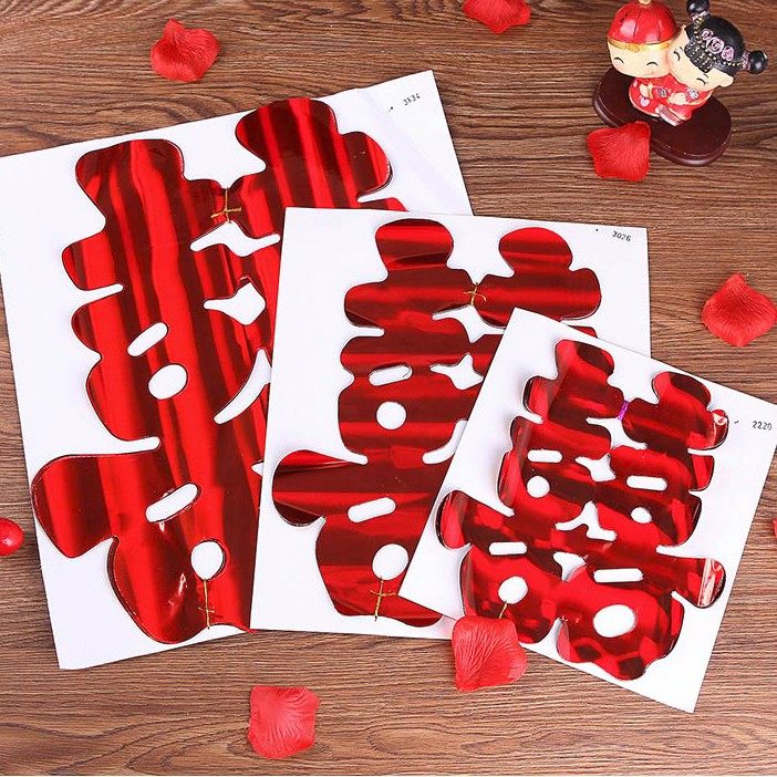 婚车贴结婚喜字结婚用品大全喜庆静电车喜字贴亮光纸喜字窗花