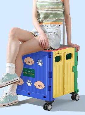 babyview便携购物车折叠大容量户外家用快递摆摊小推车露营车可坐