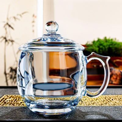 天然水晶杯高档玻璃杯水晶玻璃杯天然水晶杯子加厚耐热无铅易洗透