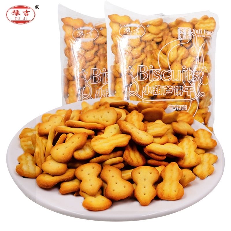 [豫吉]小葫芦饼干170g*10袋整箱散装雪花酥原料代餐零食小奇福饼