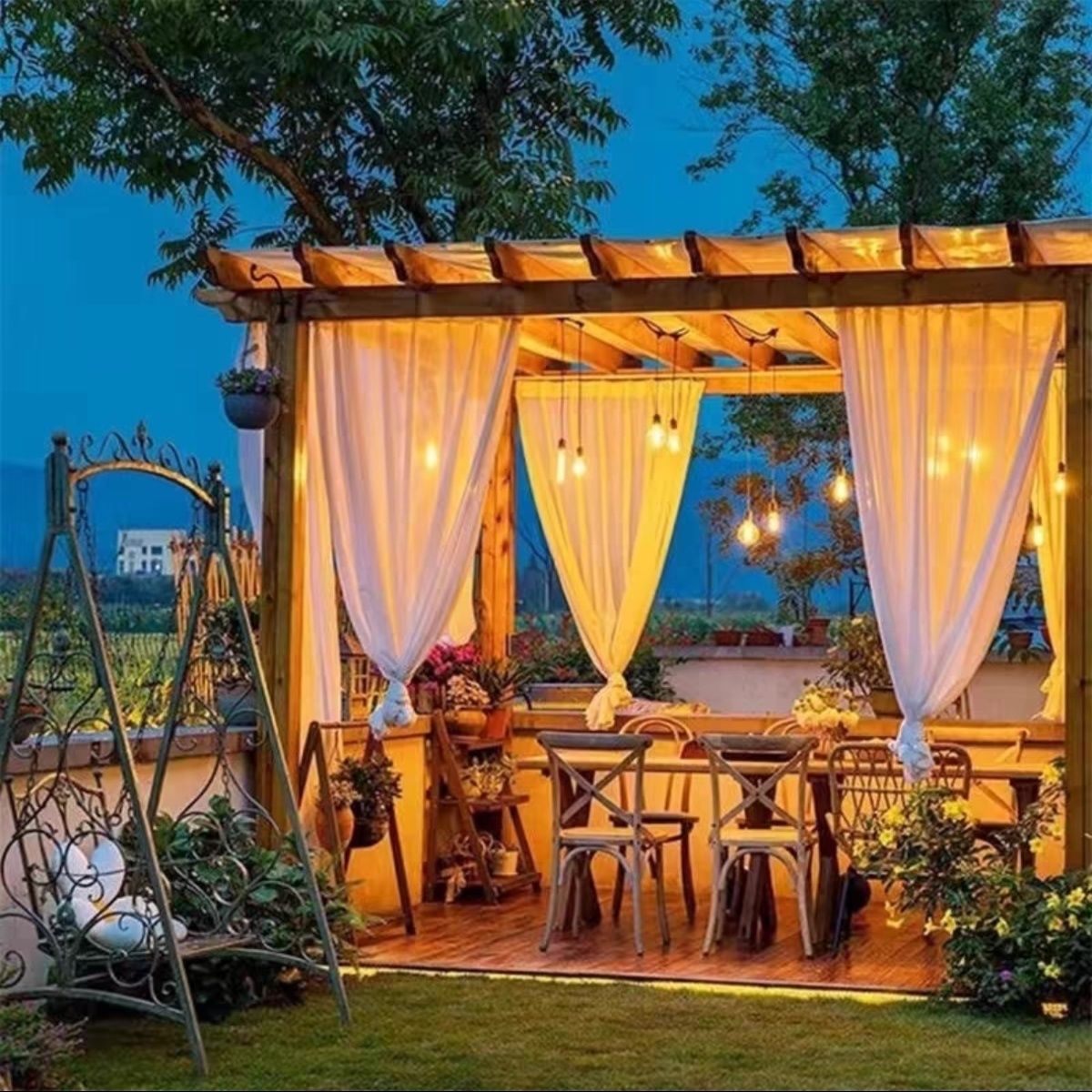 葡萄架防腐木户外碳化木庭院长廊室外简易遮阳棚爬藤花架阳台花架