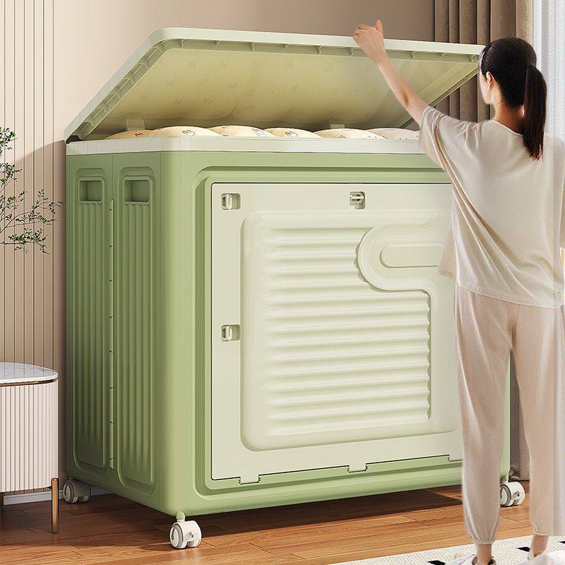 双开门翻盖衣服收纳箱大容量特大号2025新款被子储物箱柜带轮折叠