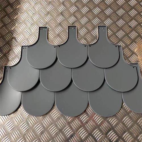 铝镁锰鱼鳞瓦 0.9mm厚氟碳漆金属屋顶瓦平锁扣菱形瓦鱼鳞板现货