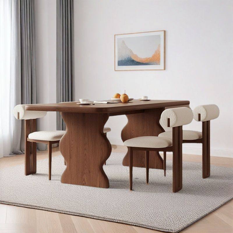高级法式复古实木餐椅家用长方形涟漪设计师中古风小户型吃饭桌子,住宅家具,板木餐桌,淘宝优惠券,粉丝福利购,淘宝优惠卷