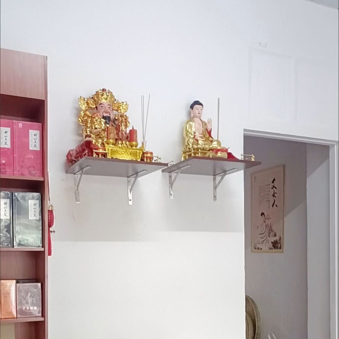 财神爷墙上支架墙壁挂式神台佛柜神龛佛台供奉关公财神观音菩萨佛
