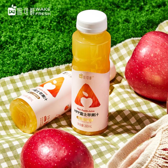顺丰发货 唯可鲜HPP纯苹果汁1瓶3.5个富士苹果鲜榨 饮品 唯可鲜饮