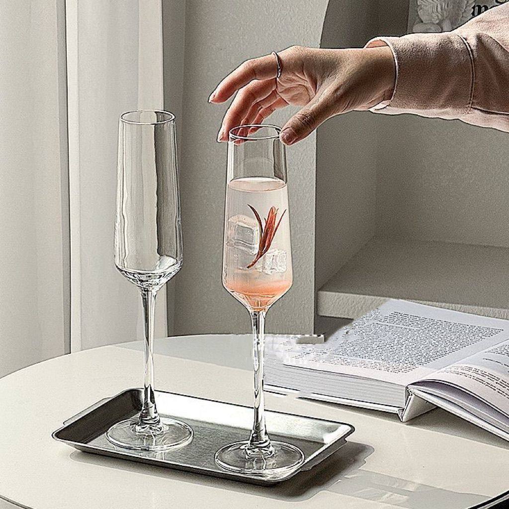 ins高颜值香槟杯高脚杯细长酒杯微醺风登山红酒杯拍照道具氛围感,餐饮具,甜酒/香槟杯,淘宝优惠券,粉丝福利购,淘宝优惠卷