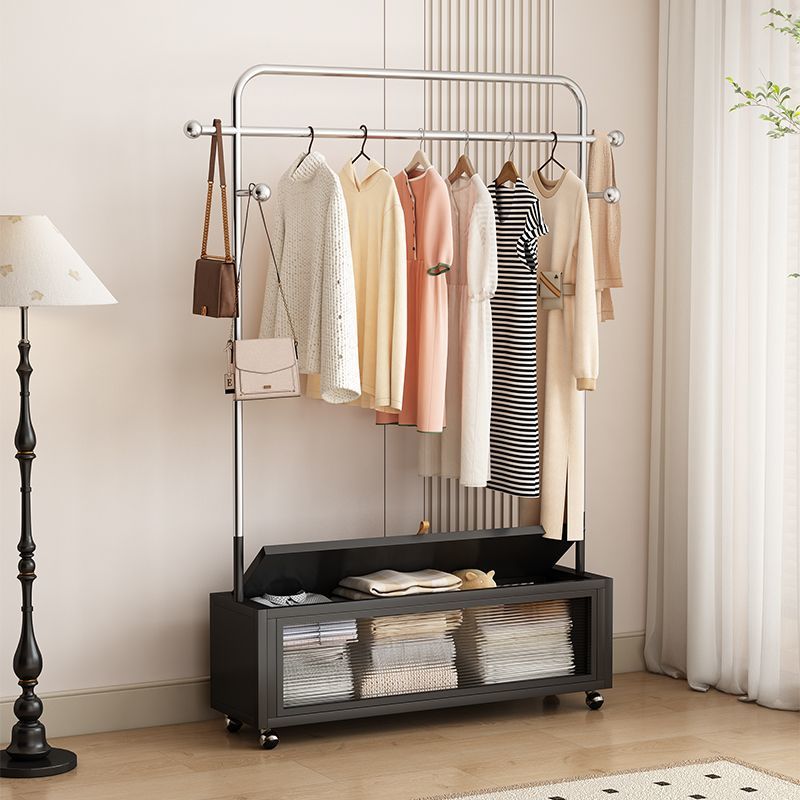 轻奢衣架落地卧室晾挂衣架移动高级转角衣帽架隔夜收纳衣服置物架