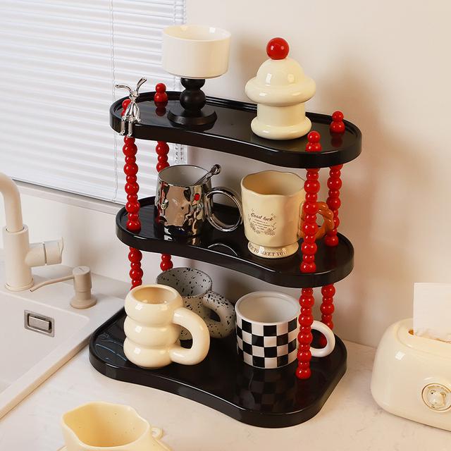 新疆包邮杯架置物架高级轻奢厨房台面马克杯展示架桌面水杯收纳架