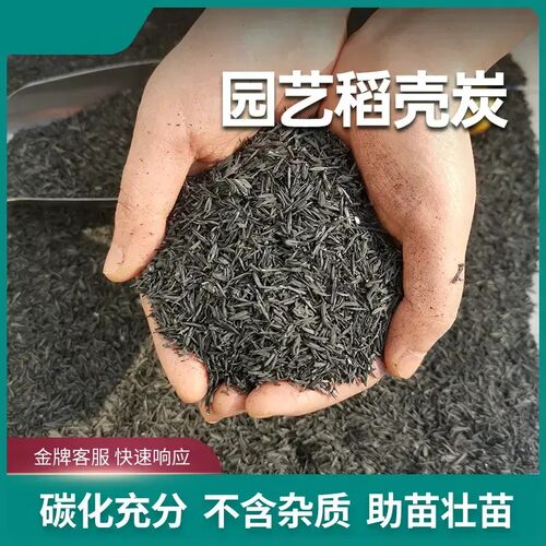 稻壳炭熏碳谷壳碳草木灰补钾改良土壤有机通用园艺
