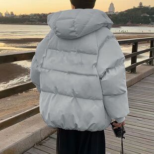 棉服男大码冬季加厚棉衣外套2024新款面包服连帽纺丝绵棉袄男潮