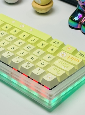 C68亚克力三模机械键盘无线蓝牙2.4G宏编程静音RGB游戏有线热插拔