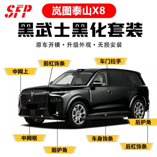 岚图泰山X8专用车窗黑化饰条