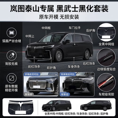 岚图泰山专用中网黑化车窗饰条