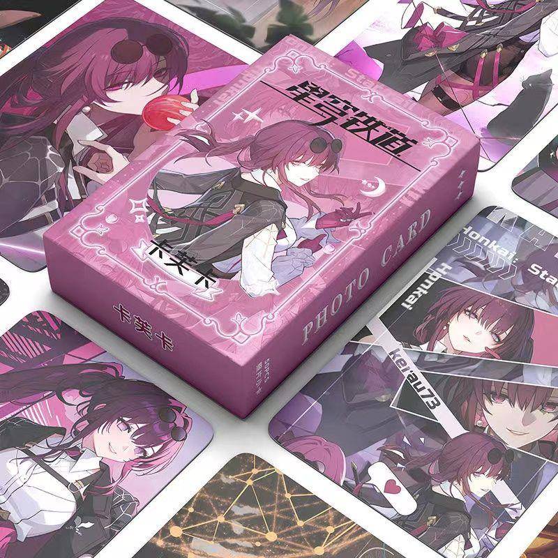 星穹铁道卡芙卡镭射小卡55张动漫周边三寸自印小卡片拍立得lomo卡