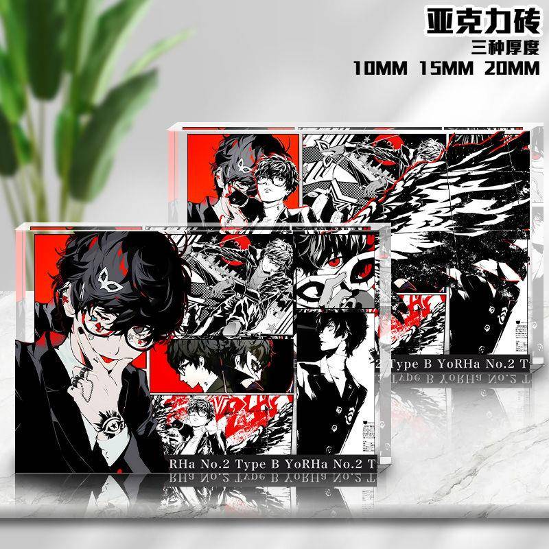 雨宫莲joke心之怪盗团团长透明亚克力砖女神异闻录5r同人游戏周边