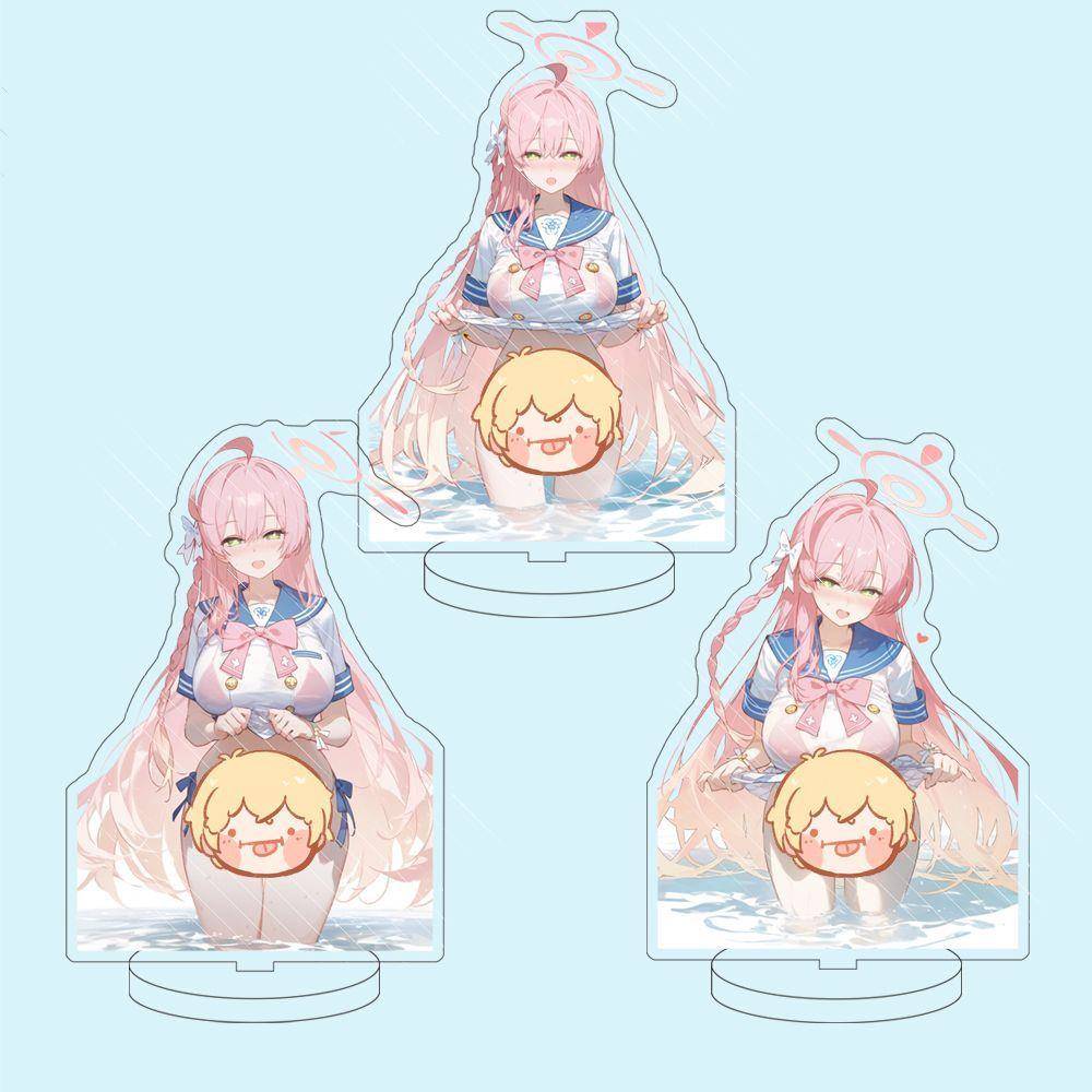 碧蓝档案卡通可爱立牌二次元双面高清浦和花子桌面摆件新款可莉