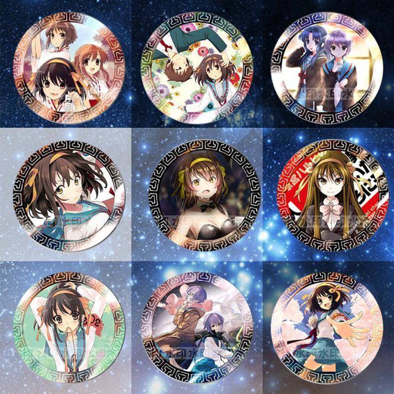 凉宫春日的忧郁 凉宫春日 马口铁徽章胸章胸针礼品吧唧周边定制