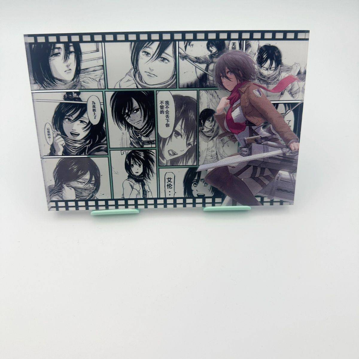 进击的巨人定制三笠阿克曼曼生日砖动漫周边进口亚克力砖高颜值