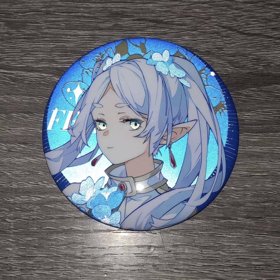 葬送的芙莉莲周边芙莉莲反光吧唧58mm生日送闺蜜朋友