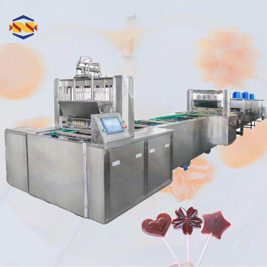 SE-827.1E-100梨膏棒棒糖自动浇注生产线带真空薄膜熬糖机组