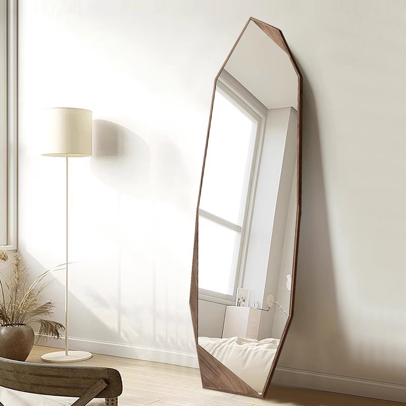 伊洛维特橡胶木异形服装店换衣镜