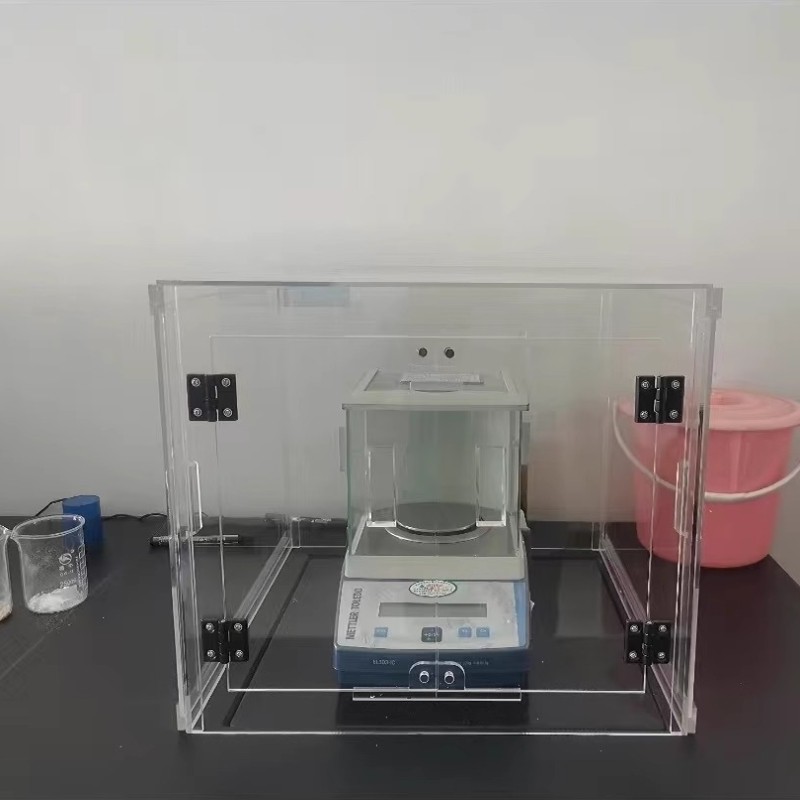 实验室精密电子秤防尘罩防风罩高透明亚克力分析电子天平定制
