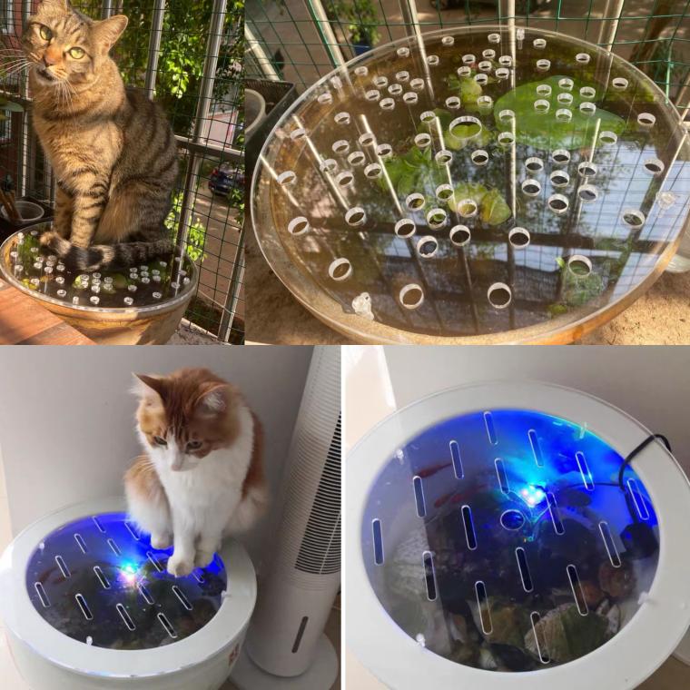 高透明亚克力圆形鱼缸盖板