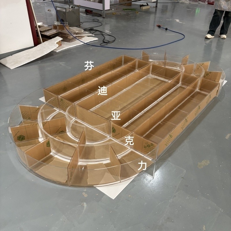 超市食品陈列盒零食糖果收纳架干果圆形拼装亚克力展示盒货架定制