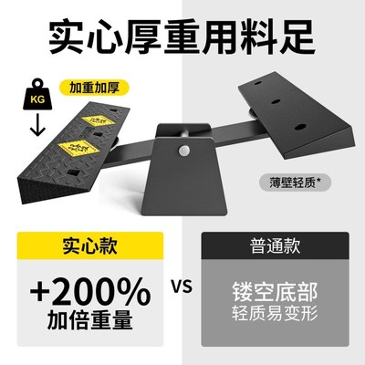 实心斜坡垫台阶垫马路牙子门槛垫汽车上坡垫橡塑三角垫台阶斜坡板