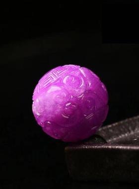 原矿南非玉化舒俱来回纹珠散珠樱花粉单珠苏纪石散珠圆珠多宝配珠