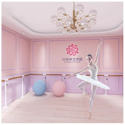 舞蹈室3d壁纸芭蕾舞学校教室墙纸