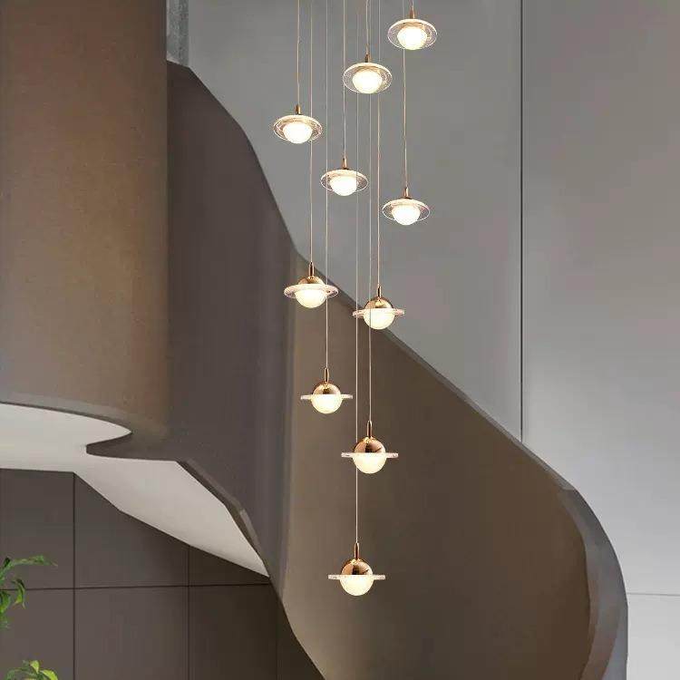 造型灯楼梯吊灯长吊灯酒店大堂吊灯售楼部复式楼大吊灯别墅客厅灯