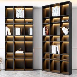 极简板柜不锈钢嵌入墙格子壁龛柜可带灯带展示架金属置物电视隔板