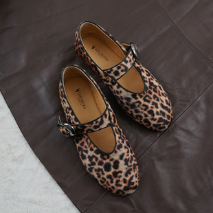 Lux Seven复古金属色芭蕾风玛丽珍一字带平底鞋女单鞋