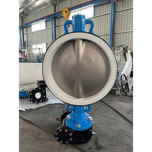 手动涡轮对夹四氟蝶阀衬四氟球墨铸铁软密封厂家天津D371F-10Q