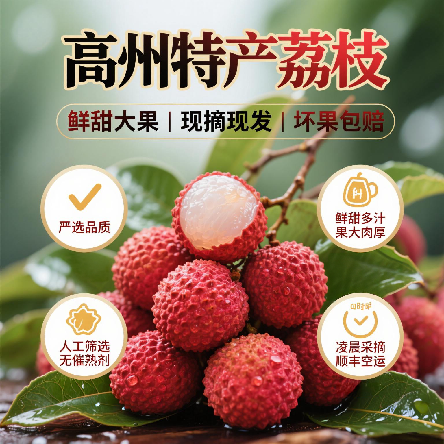 新鲜成熟正宗百年老树桂味荔枝