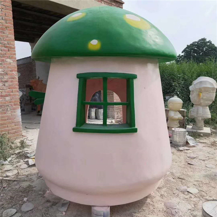 玻璃钢水果屋雕塑草莓屋户外游乐场玻璃钢蘑菇屋户外景区装饰