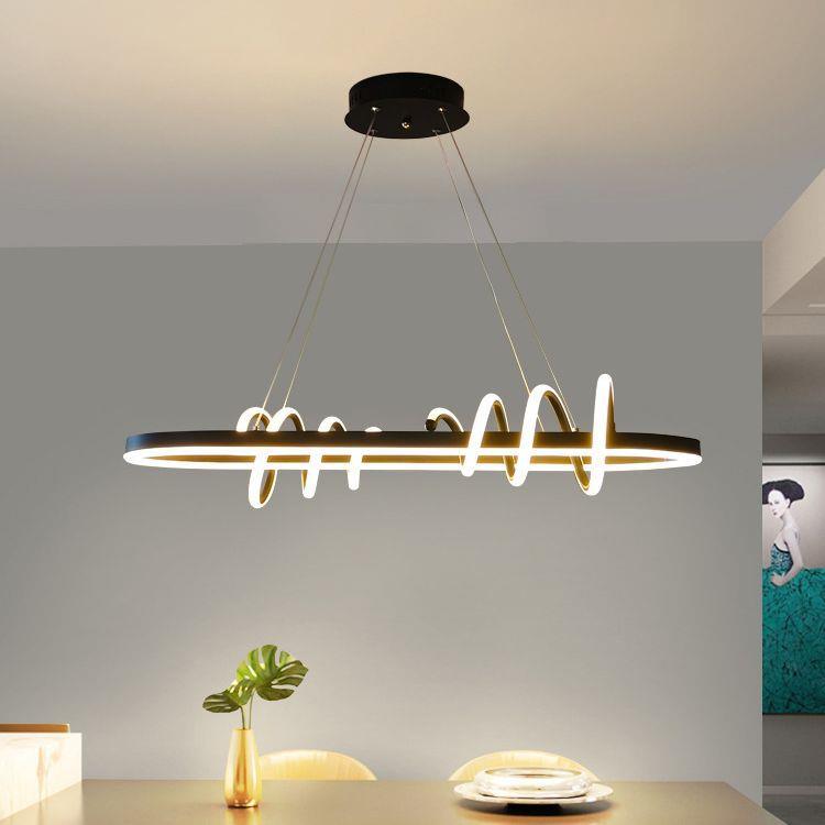 新款轻奢几何餐厅吊灯极简现代设计师饭厅餐桌吧台灯中山灯具