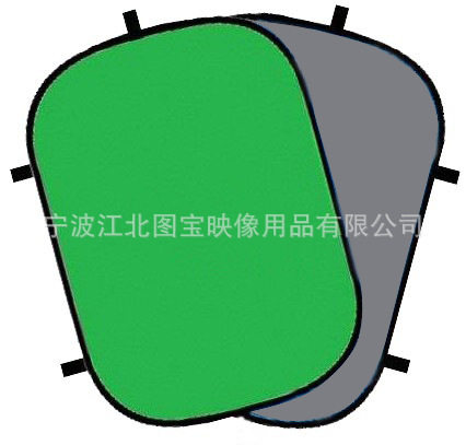 全棉抠像背景板反光板控光板 180*240CM绿灰两面 可折叠 送便携包