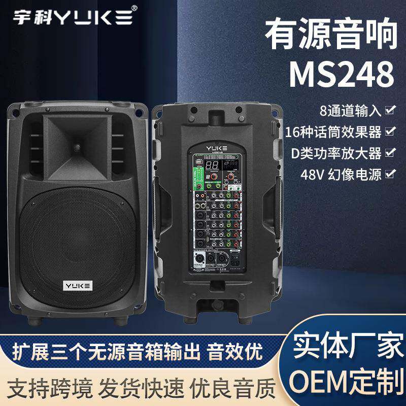 12寸专业有源音箱调音台功放一体音响便携户外演出多功能扩展音箱