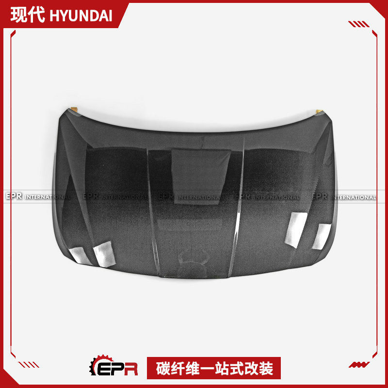适用于现代I20NMK3碳纤维原厂款前机盖引擎盖车头盖改装替换件