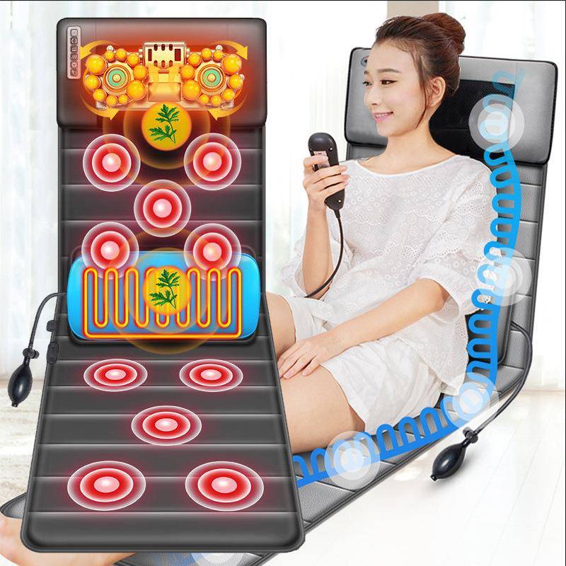家用多功能电动床垫可拆卸折叠式红外线按摩枕电动全身按摩器