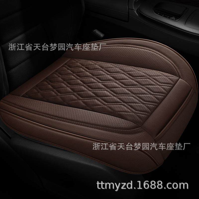 生态皮汽车坐垫主驾驶单座四季通用无靠背三件套夏季车凉垫座垫套