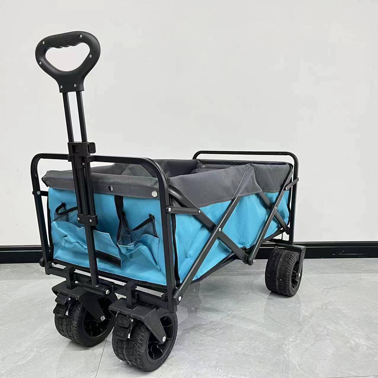 户外可折叠营地车露营推车野餐车拉杆车便携式郊游野营手拉小拖车