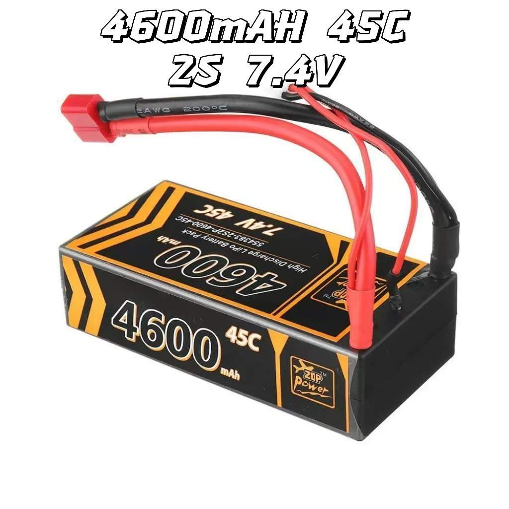 16年ZOP航模电池4600mAh5000mAH2S7.4V45c100C硬壳车电RC短款车电