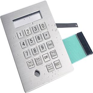 18键IK07加油机不锈钢金属键盘和按键帽防撬数字键盘嵌入式键盘